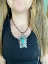 Load image into Gallery viewer, Desert Bloom Variscite and White Sapphire Pendant
