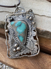 Load image into Gallery viewer, Desert Bloom Variscite and White Sapphire Pendant
