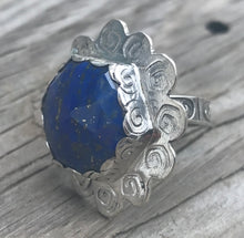 Load image into Gallery viewer, Faceted Lapis Ring
