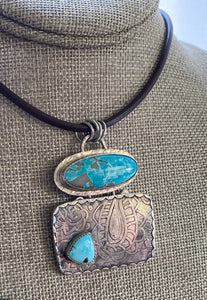 “Turquoise and Paisley” Pendant