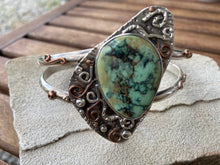 Load image into Gallery viewer, Variscite Gemstone Cuff Bracelet
