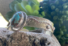 Load image into Gallery viewer, Silver and Turquoise Cuff Bracelet
