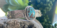 Load image into Gallery viewer, Silver and Turquoise Cuff Bracelet
